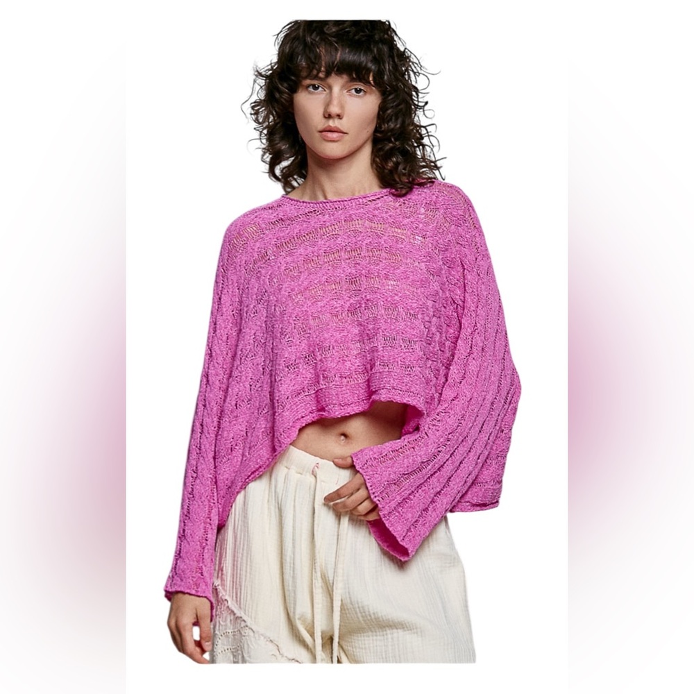 POL Black Round Neck Bell Sleeve Knit Top - Picture 4 of 8